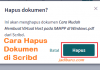 Cara Mudah Hapus Dokument di Scribd